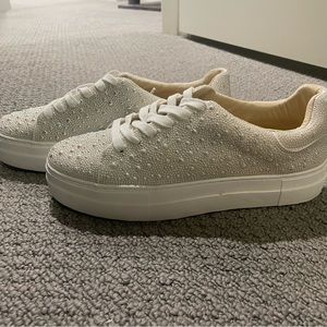 Never worn pearl sneakers -perfect for a bride